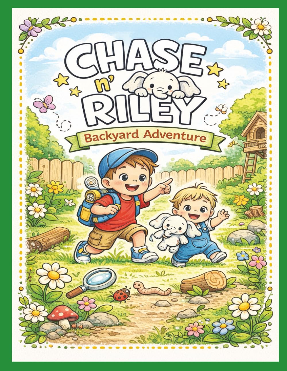 Chase n' Riley: Backyard Adventure: A Simple Toddler Coloring Book for Ages 1–4 | Big Bold Easy Pictures for Little Hands (Chase n' Riley Adventures)