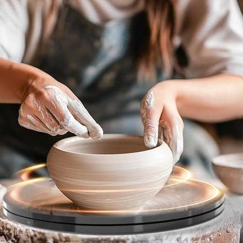 Miniatura 6 de Lazy Susan - Organizador giratorio con alfombrilla antideslizante para gabinete, despensa, cocina, encimera, refrigerador, oficina, madera de pino,