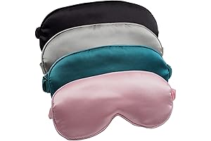 Snuggle in Serenity: Luxurious 4-Pack Satin Eye Masks for Uninterrupted Slumber