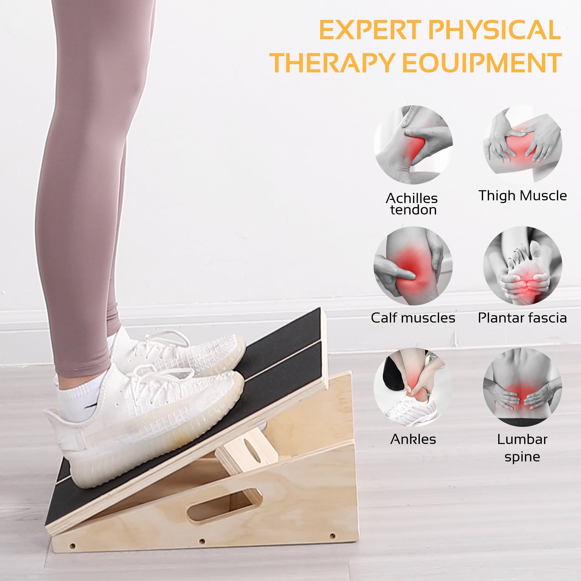 Plantar Fasciitis Slant Board Calf Stretcher (Upto 330lbs) Balance