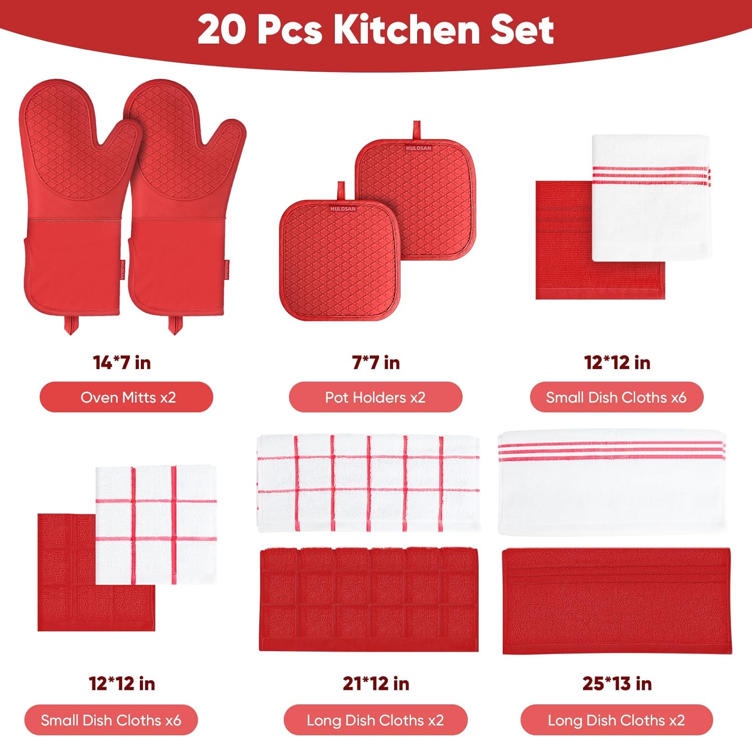 Silicone Oven Mitts Pot Holder Kitchen-Towels100% Cotton Dish Towels for Kitchen,Super Soft and Absorbent Kitchen Hand Towels/Tea Towels.Pot Holder,Oven Mitt Heat Resistant,Silicone Grip,Gift Set - Image 2