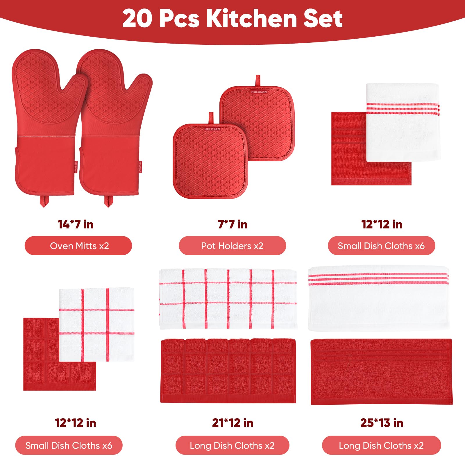 Guanti da forno in silicone, strofinacci da cucina, 100% cotone, per cucina, super morbidi e assorbenti, strofinacci da cucina, presine, guanti da forno resistenti al calore, impugnatura in silicone,