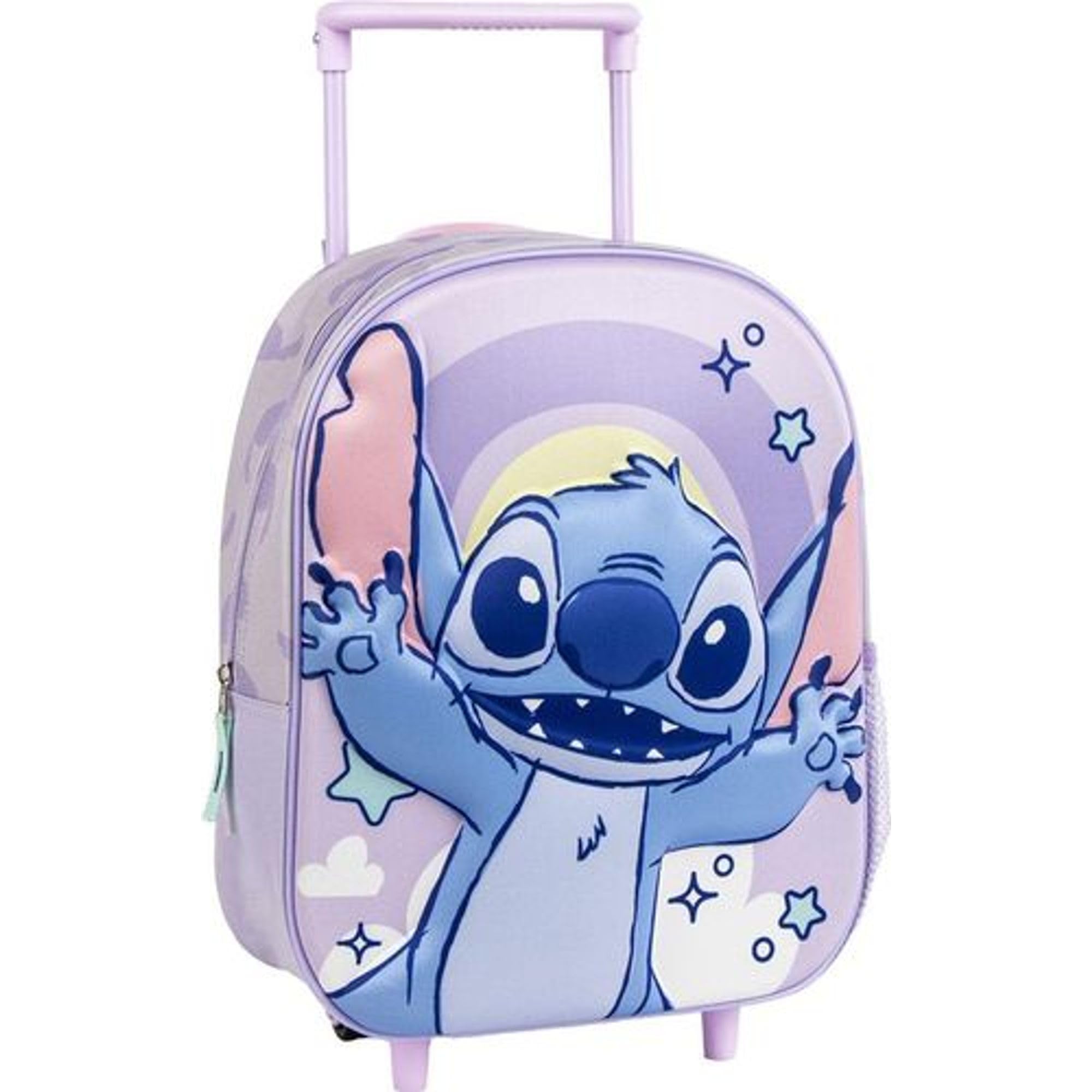 Mochila Stitch escolar trolley con ruedas para evitar dolores de espalda infantiles 7