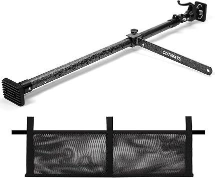 Cargo Bar for Pickup Truck Bed Expands from 40 to 70 in with 200 LB Bearing Capacity, with 1 Cargo Net Organizer, 1 Divider Bar