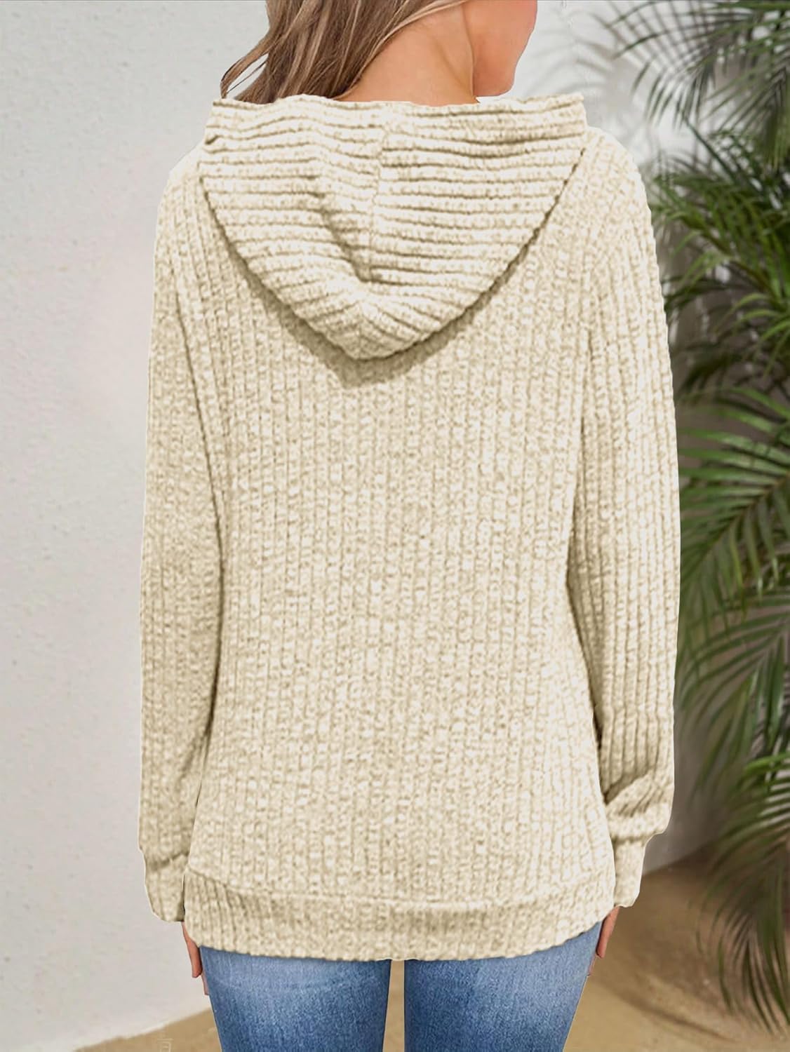 Women’s Casual Hoodies Shirts Long Sleeve Lightweight Fall Pullover Tops Solid Velvet Loose Sweatshirt with Pockets - Image 5