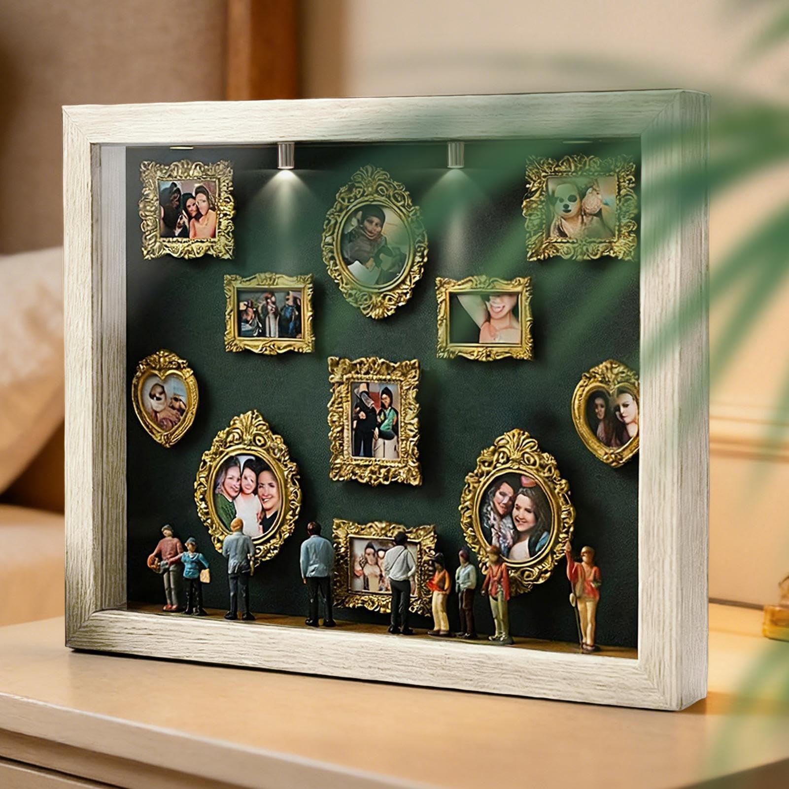 Museum Of Us Cornice Regalo Personalizzata Per Coppie, 22,7*31,4*3,7cm, Mini Museum Silhouette Box, Celebrate Your Memories In Stile, Perfetta Per Matrimoni, Anniversari