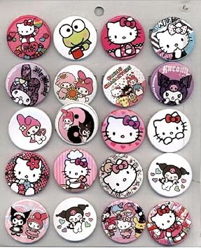 20 Pcs Hello Kitty Badge