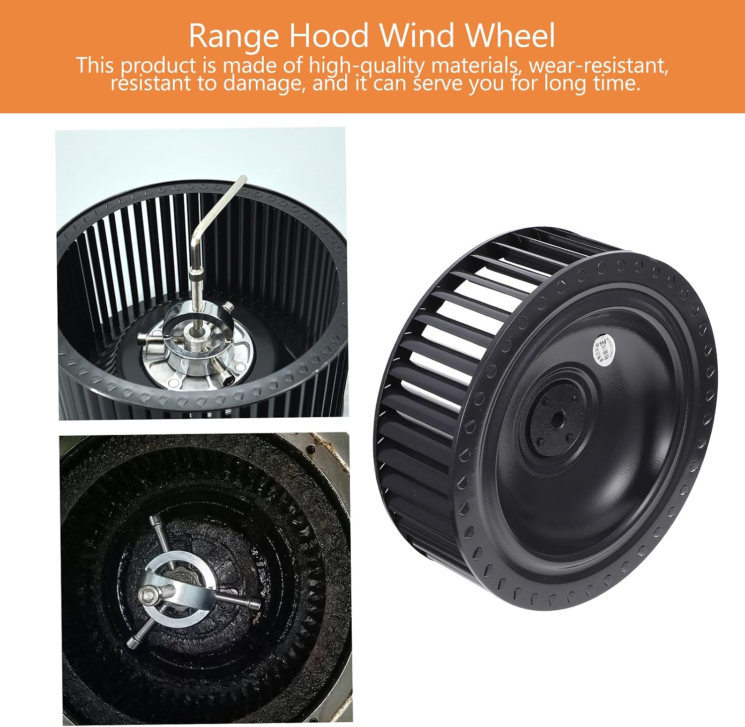 VALICLUD Range Hood Motor Accessory 70mm Flat Bore Wind Wheel Fan Blade Replacement General Exhaust Fan Part for Kitchen Ventilation