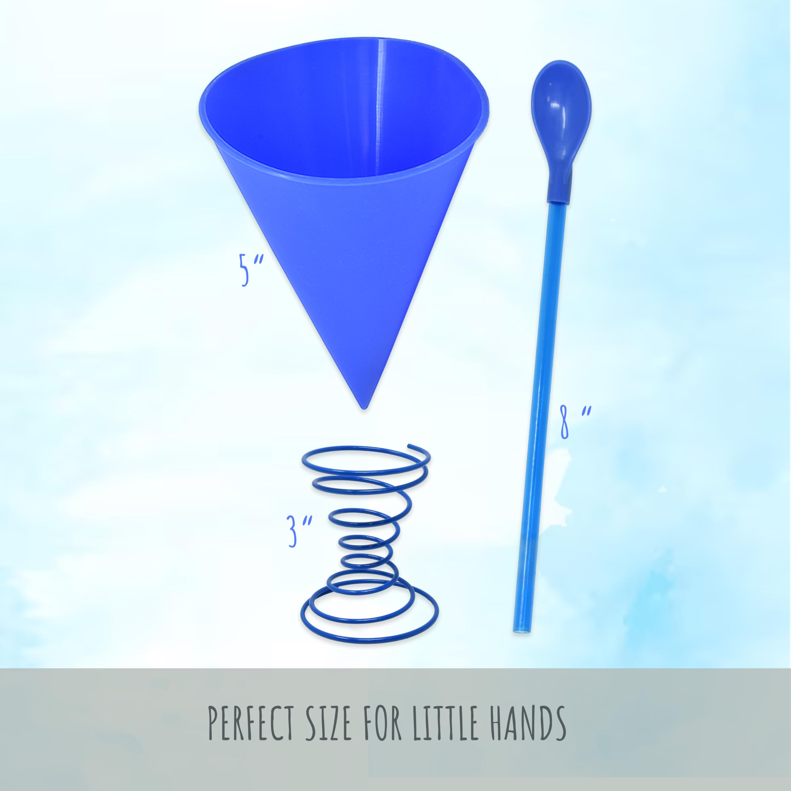 Reusable Silicone Snow Cone Cup Set - 8 Pack With Spoon Straws & Metal Holders, 7oz - View #8