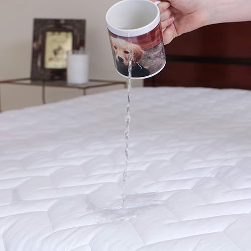 Miniatura 3 de Waterguard protector para colchón, guateado, ajustado, 100% de algodón