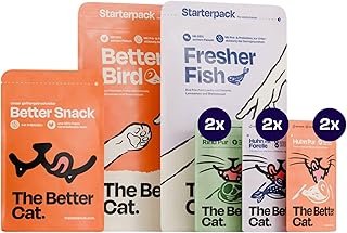 The Better Cat Maxi Probier Pack mit getreidefreiem Nassfutter, Trockenfutter und gefriergetrockneten Snacks mit viel Fleisch, Präbiotika, Probiotika und Superfoods ohne Zucker product image