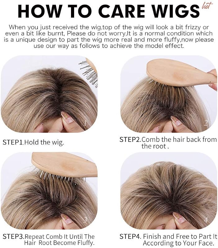 HAIRCUBE Hosszú Egyenes Szőke Paróka Nőknek - Sötét Gyökerű Arany-Barna Futura Szintetikus Haj, Selymes Tapintás, Hőálló 150°C-ig