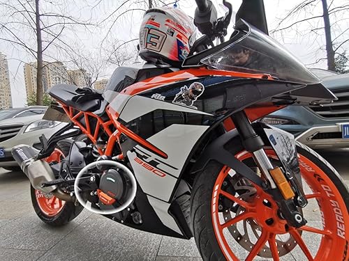 Vista 3 de motokano Protectores de motor de motocicleta para KTM Duke 390 Duke 250 RC390 RC390 RC250 (derecho, negro) (negro derecho)