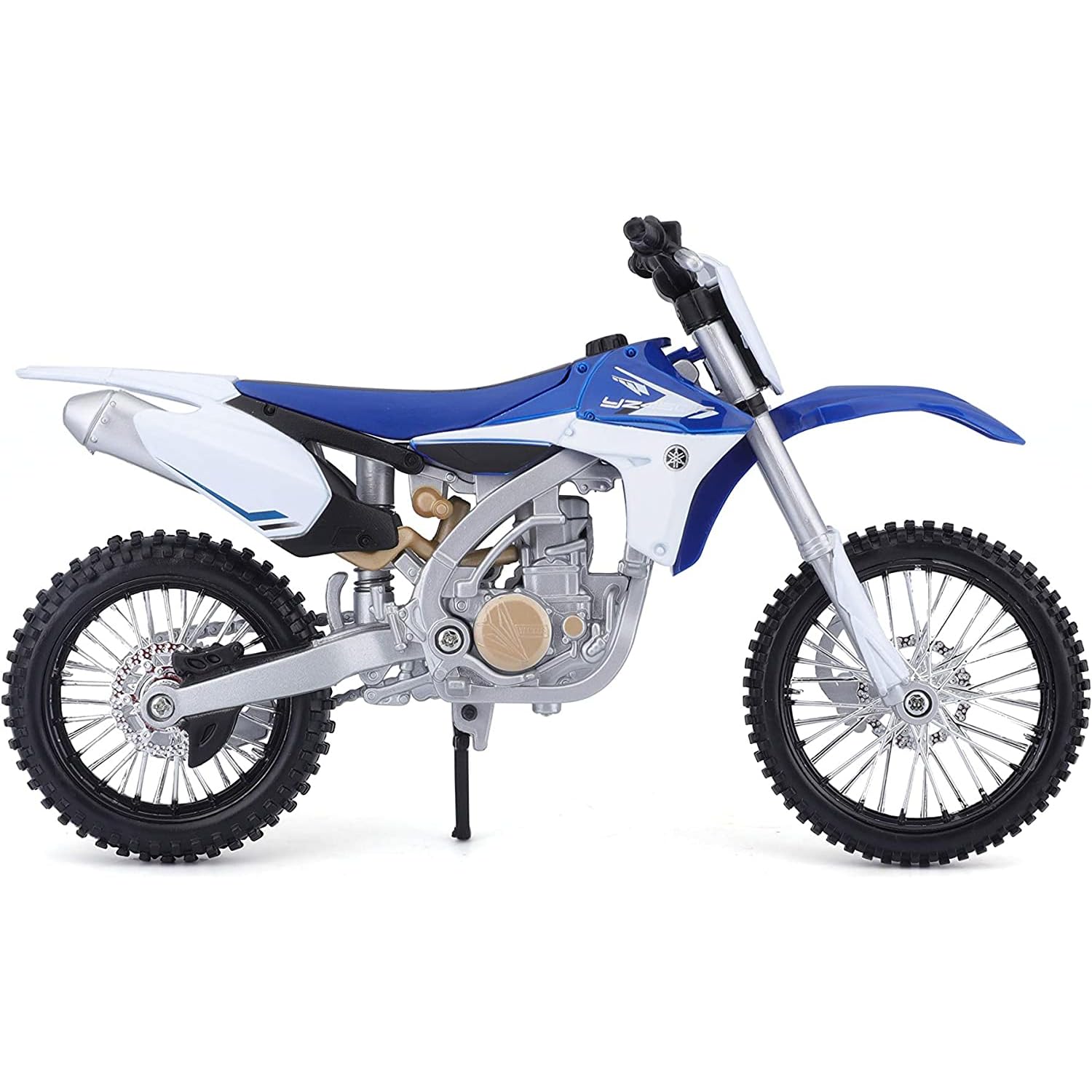 20-13021 Bburago Maisto - Yamaha YZ450F, blu e bianca - Scala 1:12