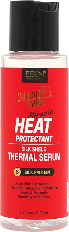 24hour Tamer Heat Protectant Shield Serum 2.7fl.oz/80ml Thermal Protection for Hair, Lightweight, Protects Heat Damage, Safe All Hair