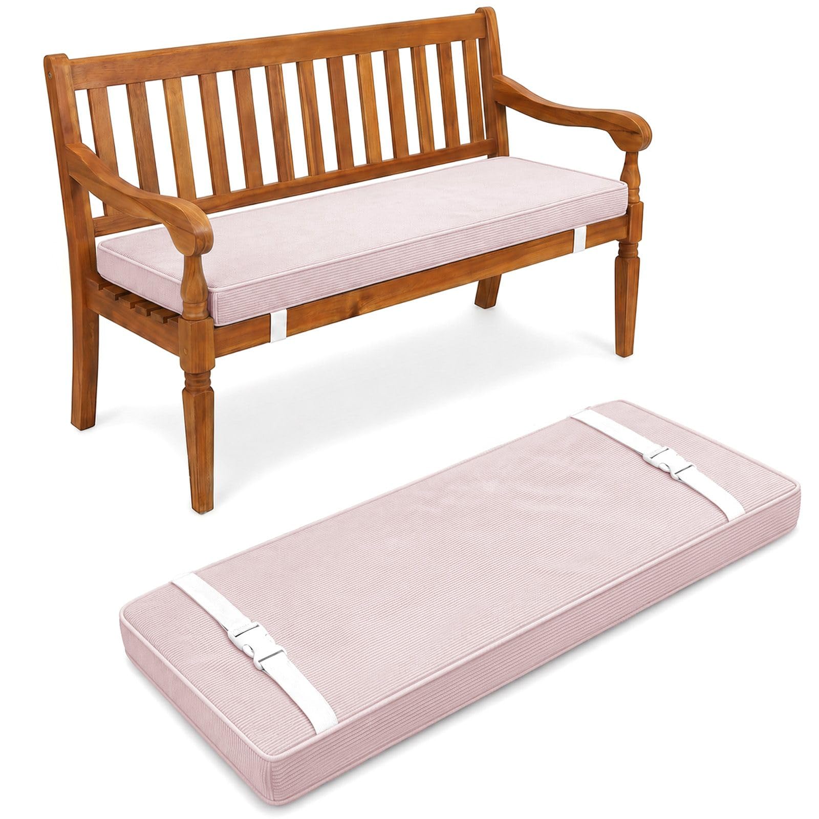 Aocase Corduroy Bench Seat Cushions 2/3/4 seater Garden Bench Cushion Indoor/Outdoor