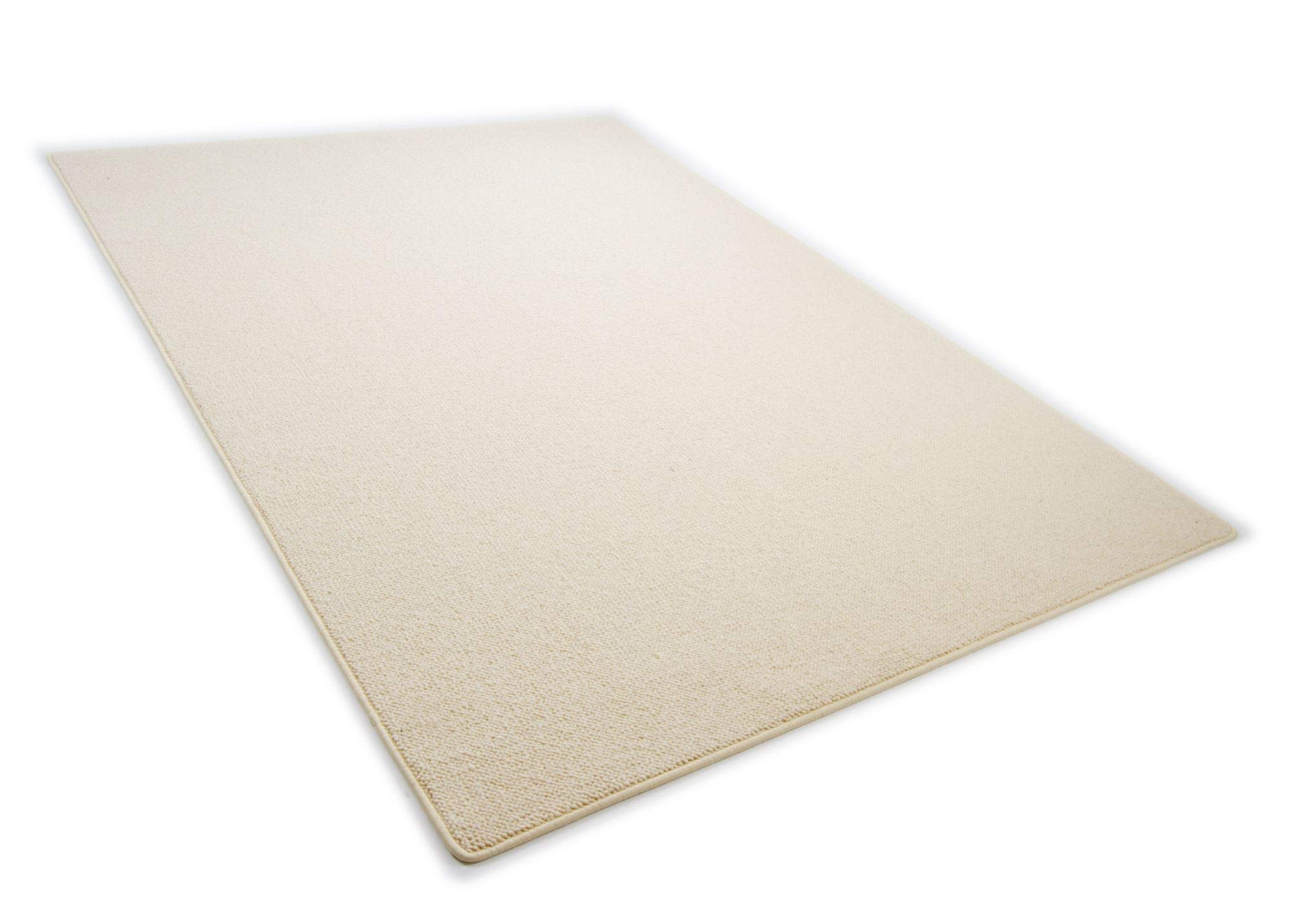 Steffensmeier Designer Teppich Modern Berber Sydney in Weiß, Wollsiegel Qualität, Größe: 240x240 cm