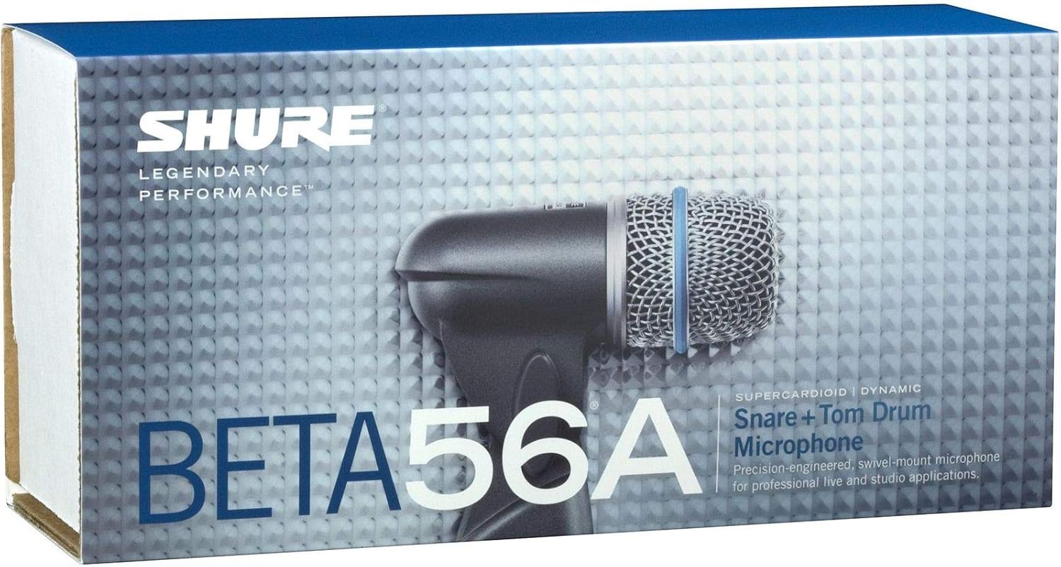 Shure BETA 56A Supercardioid Swivel-Mount Dynamic Microphone with High Output Neodymium Element for Vocal/Instrument Applications : Musical Instruments