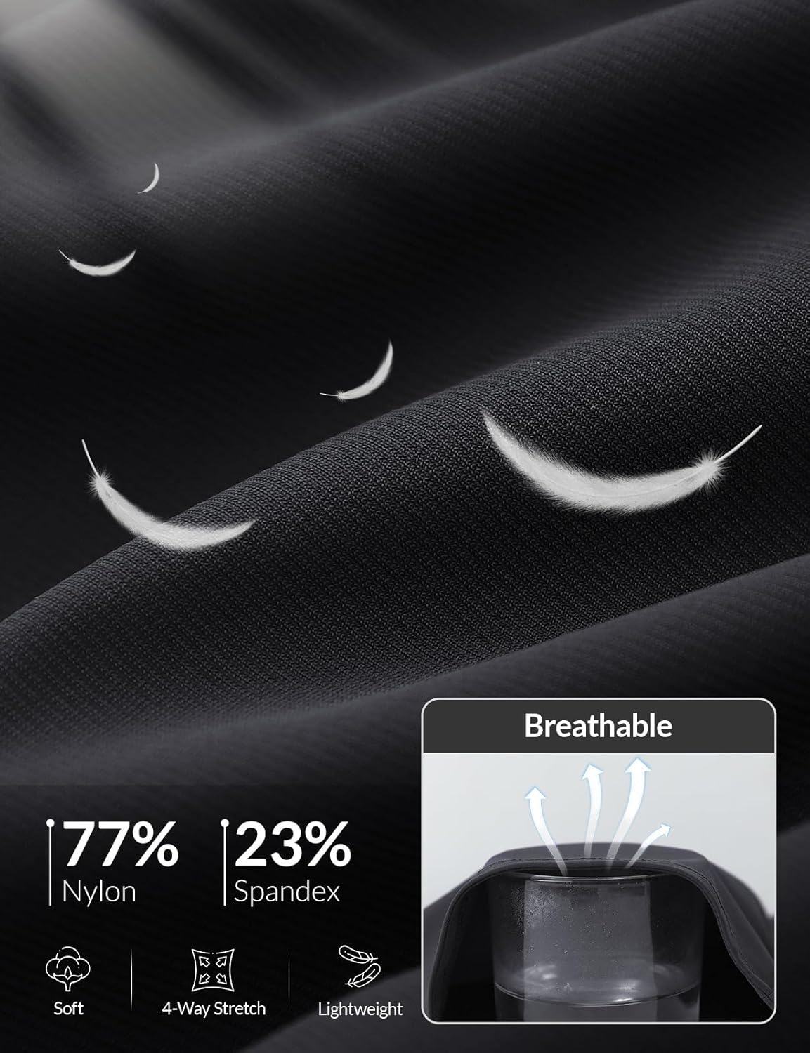 baleaf Women's 14'' Long Shorts Knee Length Capris Quick Dry Lightweight Cargo Hiking Cycling Zipper Pockets UPF 50+ - Image 4