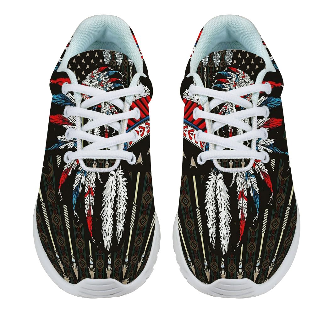 Native American Flag Shoes for Women Men Trail Running Casual Fashion Sneakers Slip-on Tennis Shoes