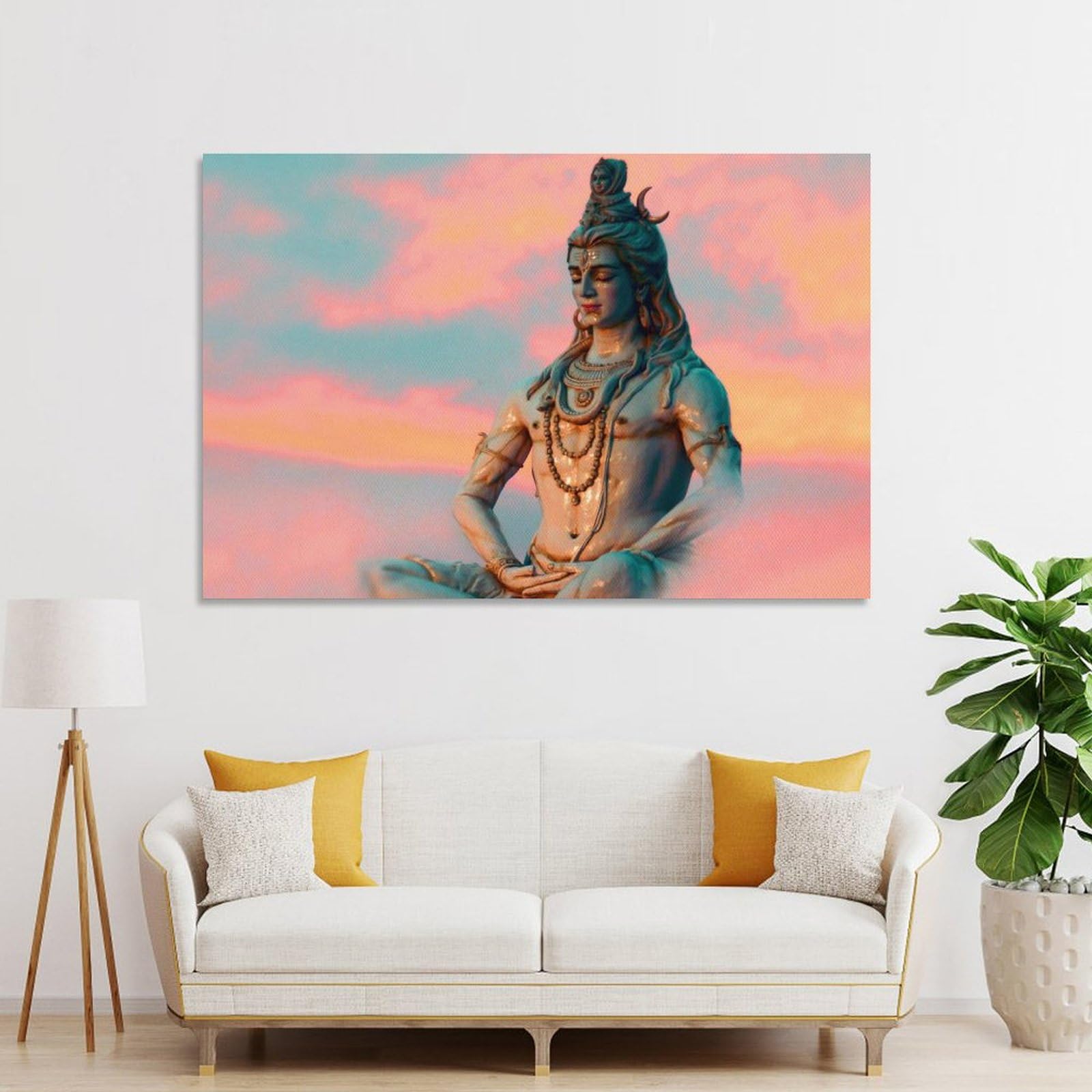 Amazon.co.jp: シヴァ神の宗教キャンバス絵画ヒンドゥー教の神々の