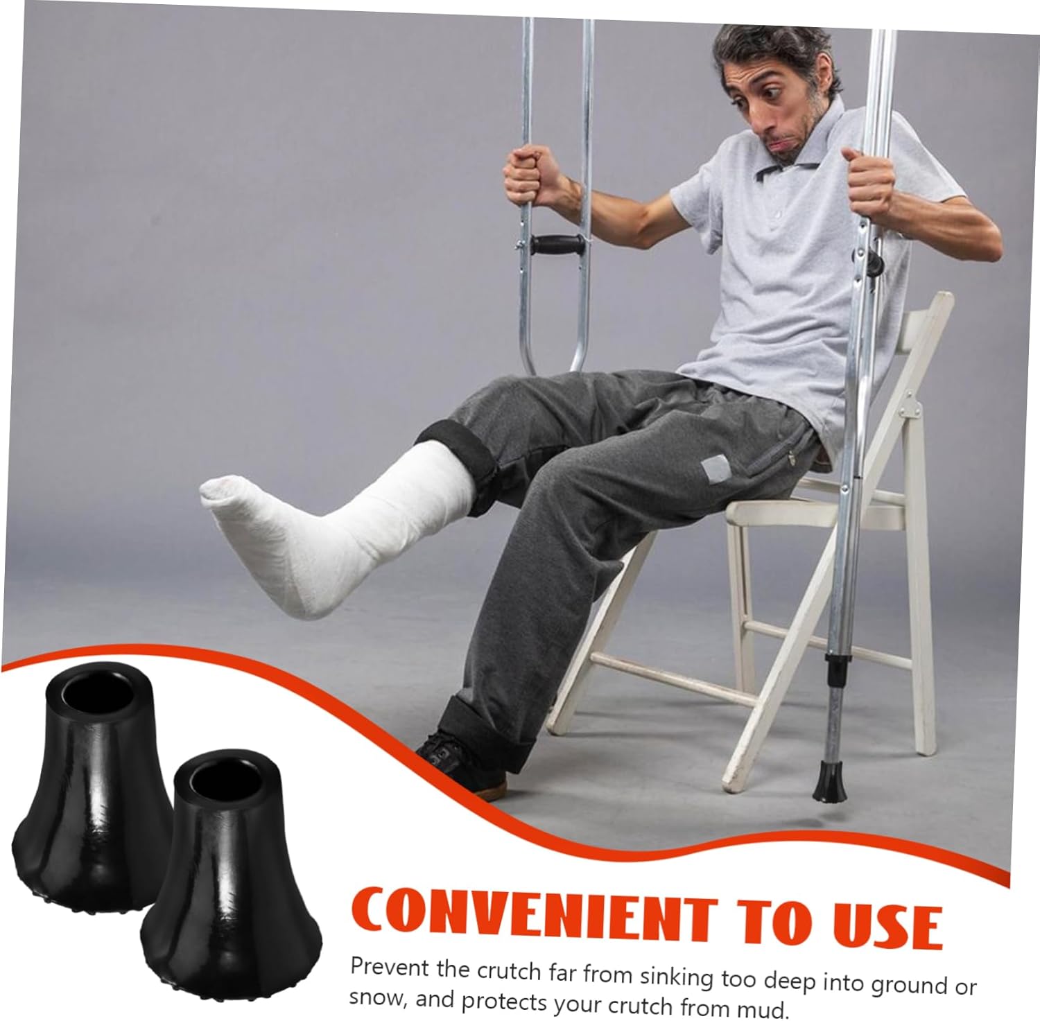 CALLARON 12pcs Nonskid Cane Tips for Stability Trekking Pole Foot Protectors Shock Absorbing - Pads for Crutches and Walking Sticks Easy Installation Lightweight Design