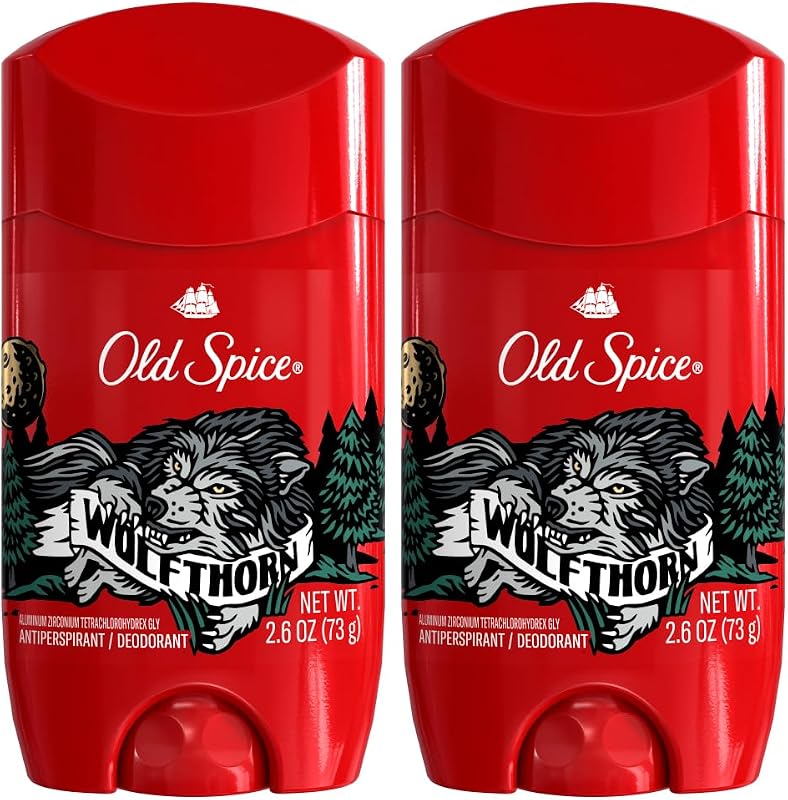 Desodorante antitranspirante sólido Old Spice Wild Collection Wolfthorn, Pacote com 2