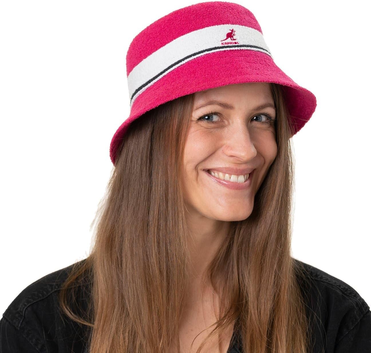 Kangol Bermuda Stripe Bucket - Electric Pink/M Bucket Hat - Image 2