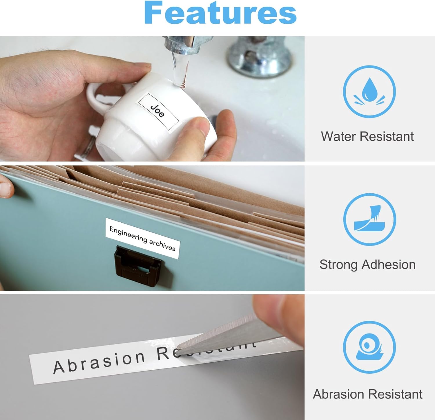 12mm 0.47 Laminated White Tape Compatible with Brother Label Maker Tape Replacement for Brother P-Touch Label Tape TZE-231 12mm 0.47 Laminated White for PT-D210 D220 1280 H110 1280 D400, 5-Pack - Image 5