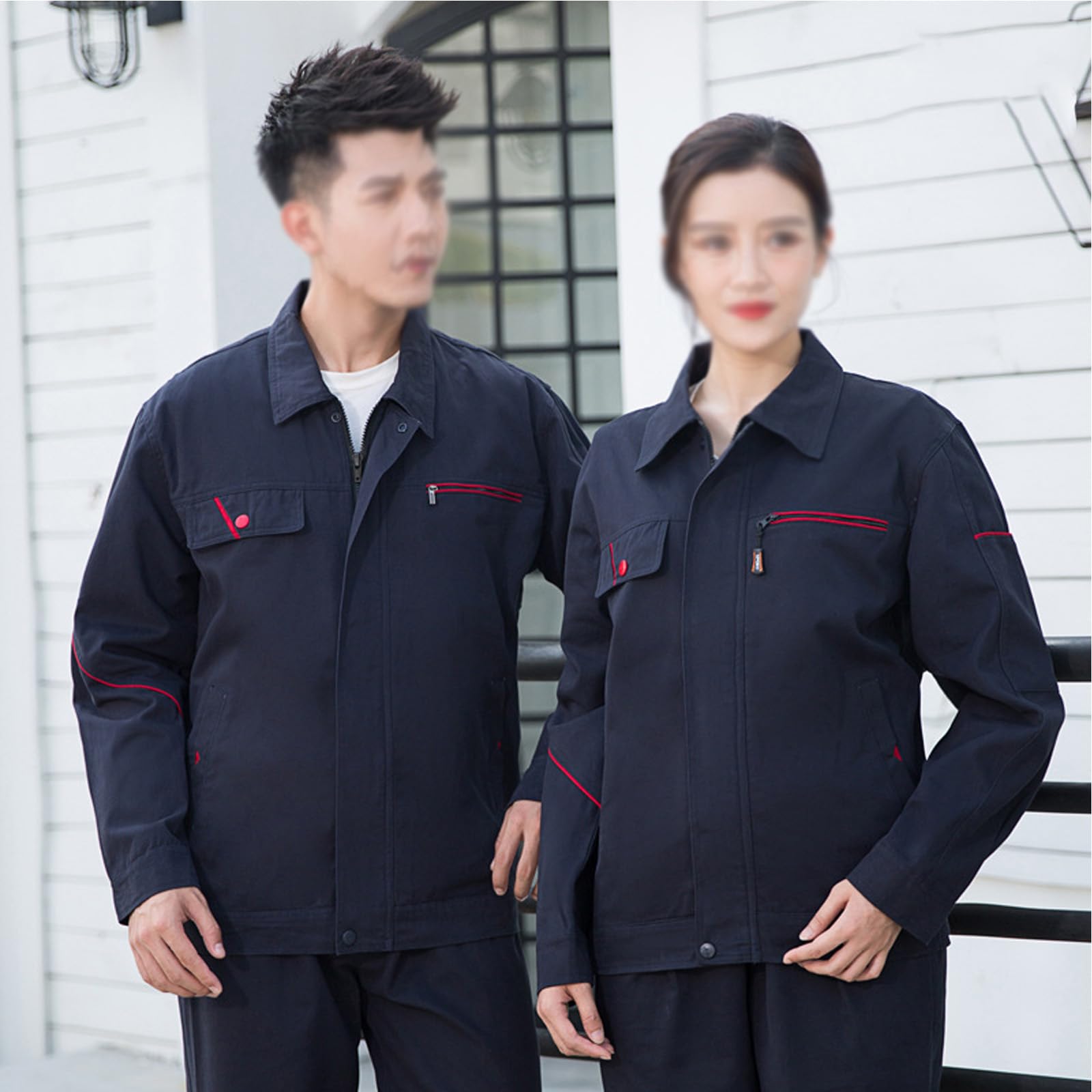 Unisexe À Manches Longues Travail Coverall Workwear Hommes De Salopette Top & Pantalons Ensemble Coton Uniformes