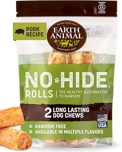 Miniatura 119 de Earth Animal No Hide - Palitos masticables para perros con sabor a mantequilla de maní medio, sin cuero crudo, de larga duración, golosinas