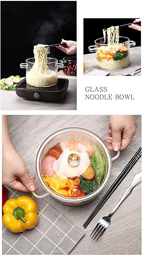 Miniatura 6 de Ollas de vidrio para cocinar con tapa olla de vidrio de 15 litros resistente al calor olla y sartén con tapa sopa leche comida para bebés