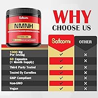 Vista 5 de NMNH (mononucleótido de dihidronicotinamida) -alternativa al suplemento NMN - 1000 mg por porción NAD Suplemento para apoyar NAD - 60 cápsulas - 30