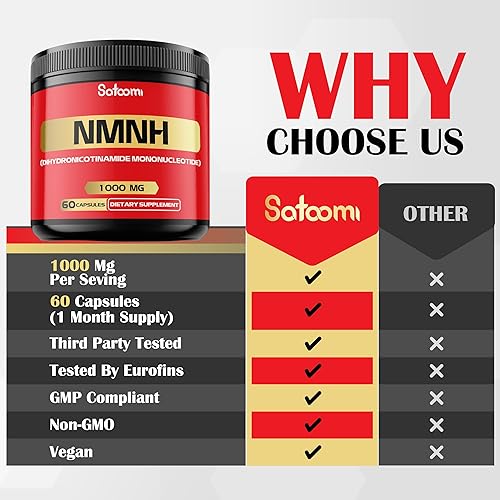 Miniatura 5 de NMNH (mononucleótido de dihidronicotinamida) -alternativa al suplemento NMN - 1000 mg por porción NAD Suplemento para apoyar NAD - 60 cápsulas - 30
