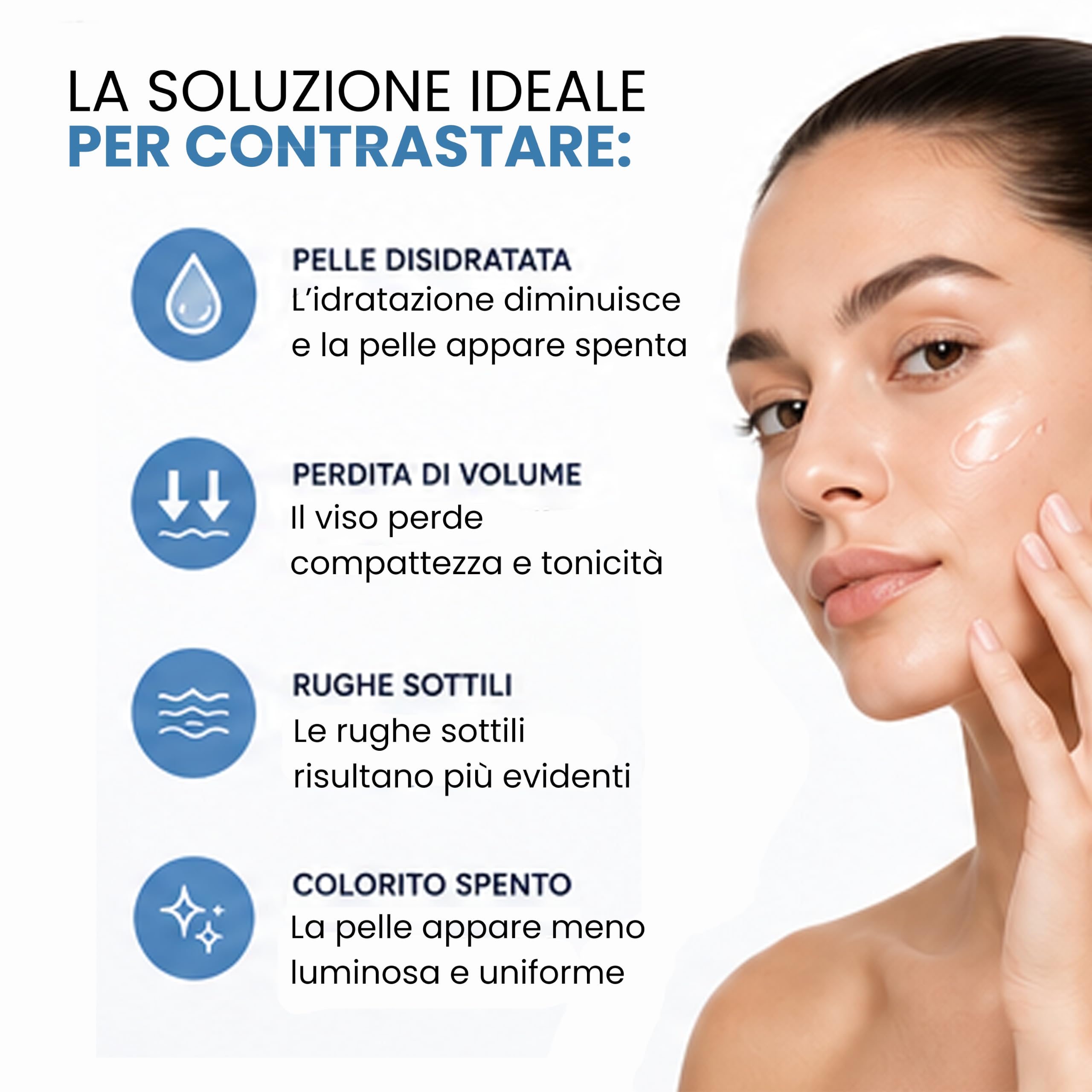 Gel Repulpant à l'Acide Hyaluronique, Sérum Booster pour le Visage, le Cou et le Décolleté, à l'Acide Hyaluronique, effet repulpant et volumisant, lisse les ridules, Fabriqué en Italie, 30 ml