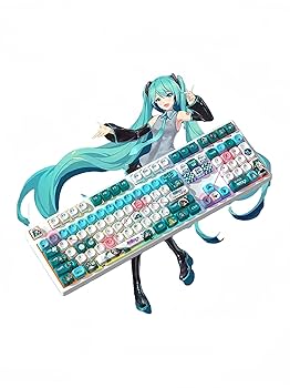Amazon.co.jp: SHIHUA 初音ミク メカニカルキーボード Miku pbt