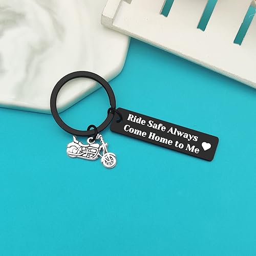 Miniatura 3 de Llavero de motociclista para conducir, seguro para montar con seguridad, siempre viene a casa, llavero de motocicleta, regalos para marido, novio,