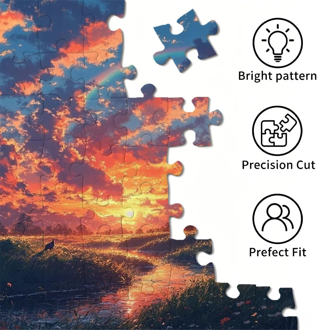Puzzle 1000 Pièces Coucher de Soleil Puzzles Classiques Paysage n-435