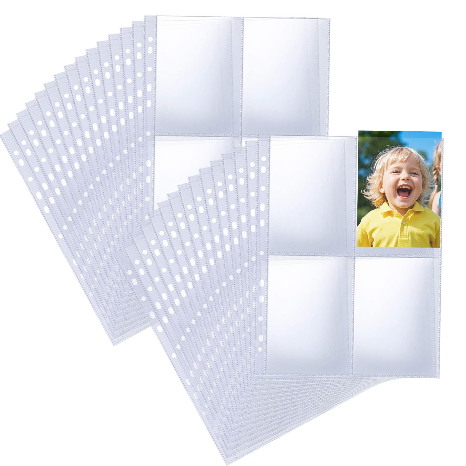 GeeRic 720 Poches Pour Cartes à Collectionner - 40 Pages Transparentes Double Face | Feuilles De Remplissage 11 Trous Format Standard