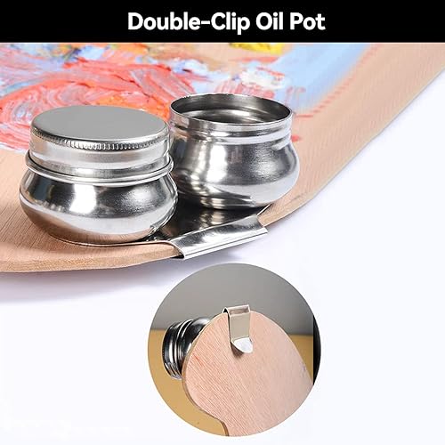 Miniatura 4 de Arandela de cepillo de pintura a prueba de fugas de acero inoxidable con tapa y pantalla de filtro, limpiador de pinceles portátil para pintar