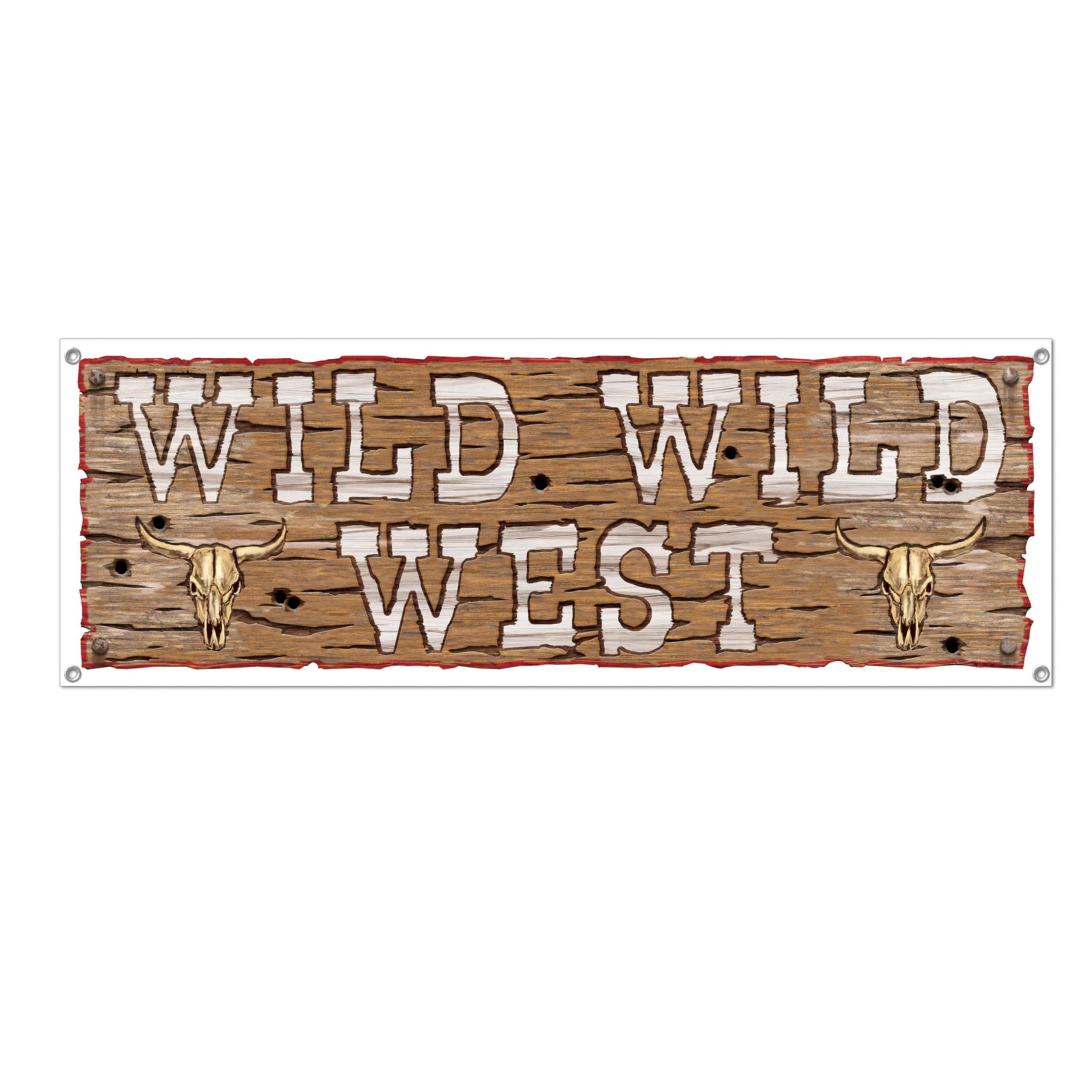Beistle Multicolor A Creation Wild West Sign Banner, One Size 57676