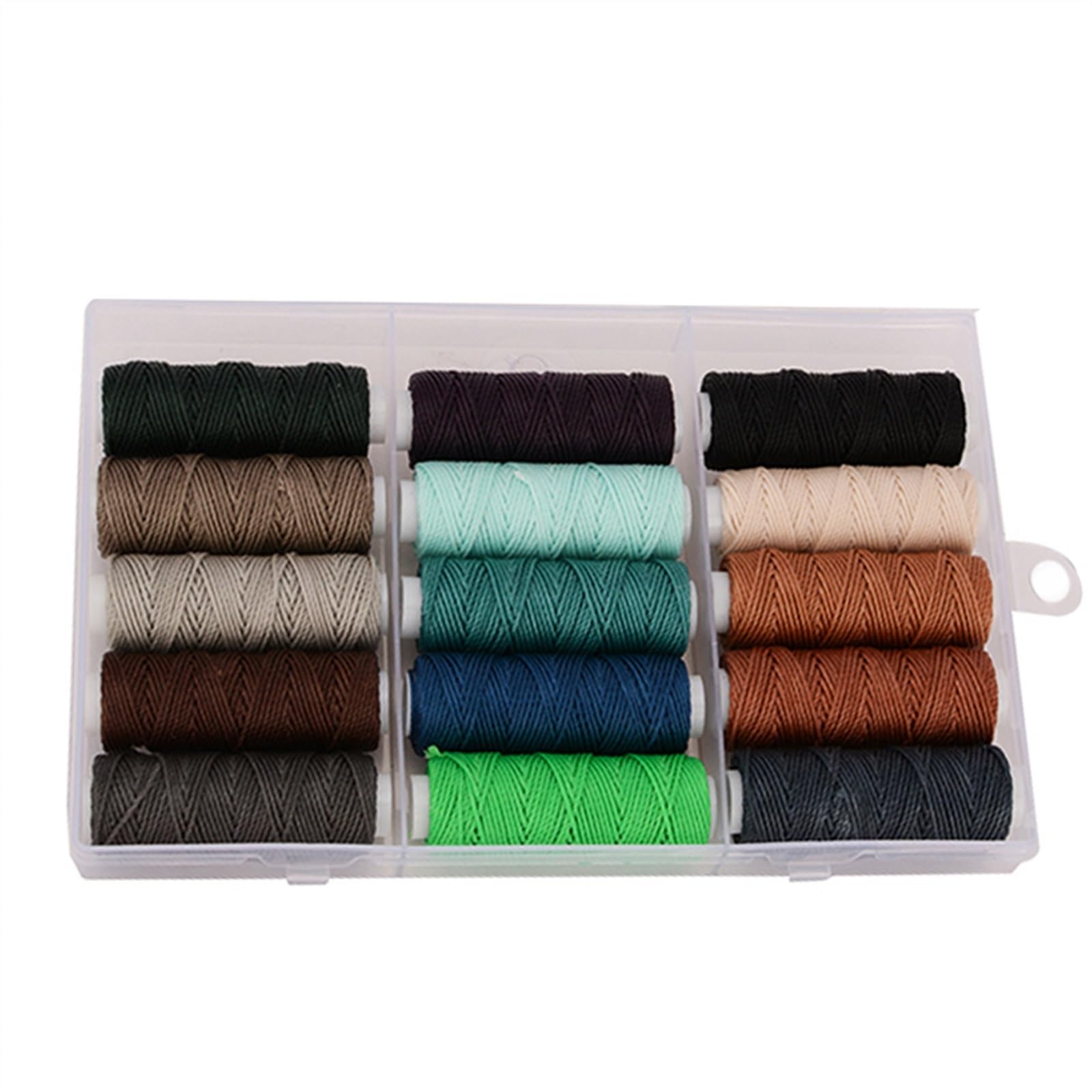 Kit de fils à broder en polyester ciré multicolore pour bricolage et couture cuir DIY