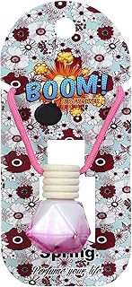 Car Air Freshener on Mirror with Fragrant oils with Wooden Diffuser Lid ,Rose , Fuchsia