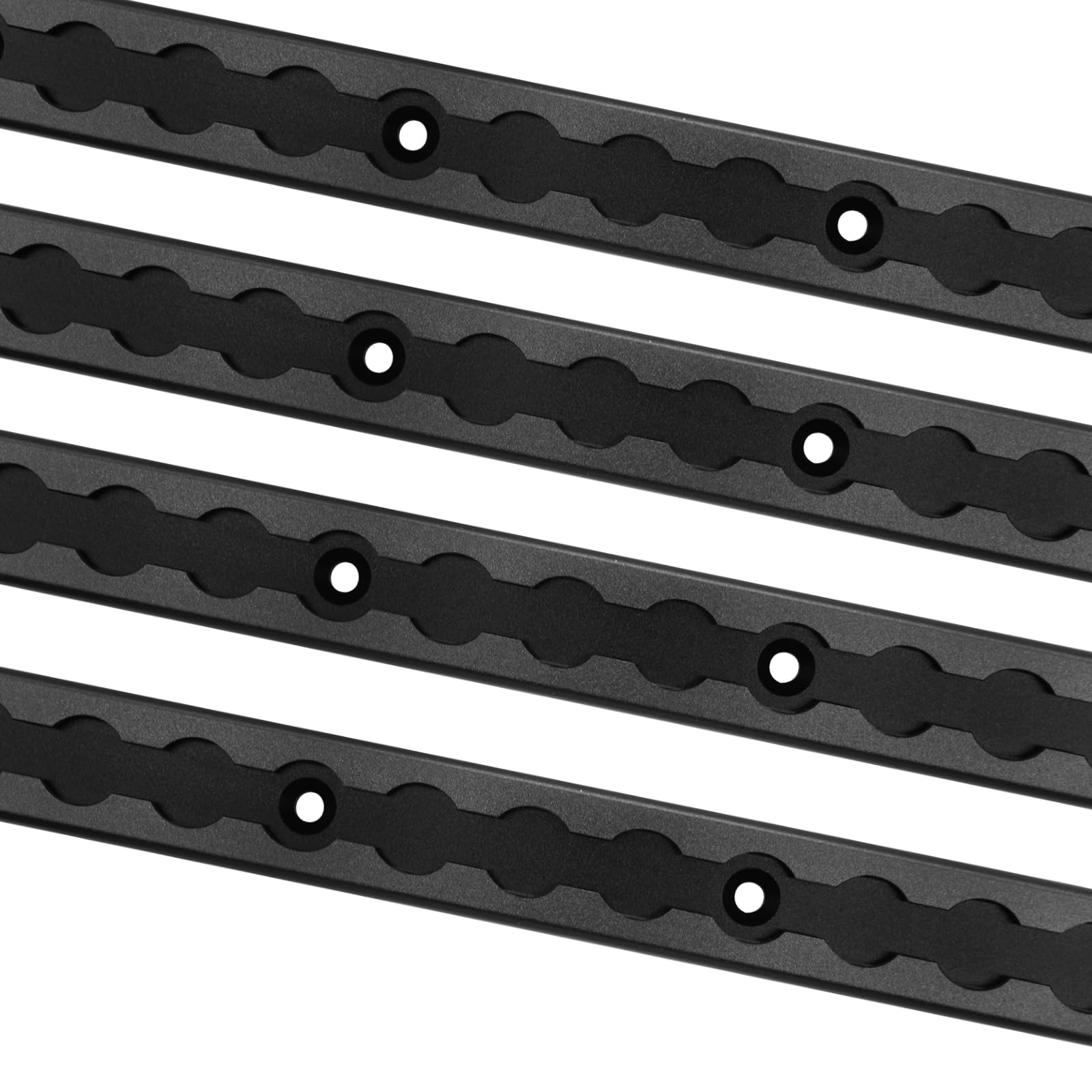 48" L-Track Rail Aluminum Airline Track Black 4 Pack