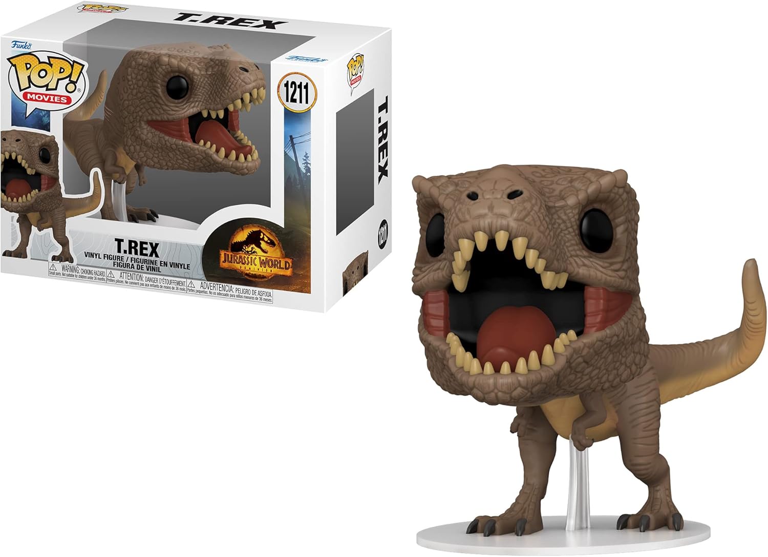 Funko Pop! Movies: Jurassic World 3 Dominion Collectors Set - 4 Figure Set: T.Rex, Dr. Ian Malcolm, Dr. Ellie Sattler, Maisie