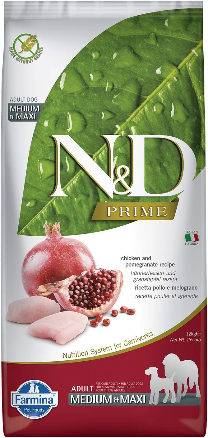 Farmina N&D Prime Dog Chicken & Pomogranate Adult Med/Maxi 12kg