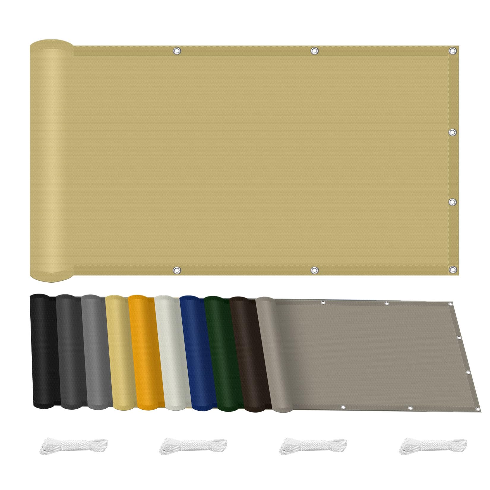 Voile d'ombrage de balcon 240 x 310 cm idéal pour ombrager un repas de famille