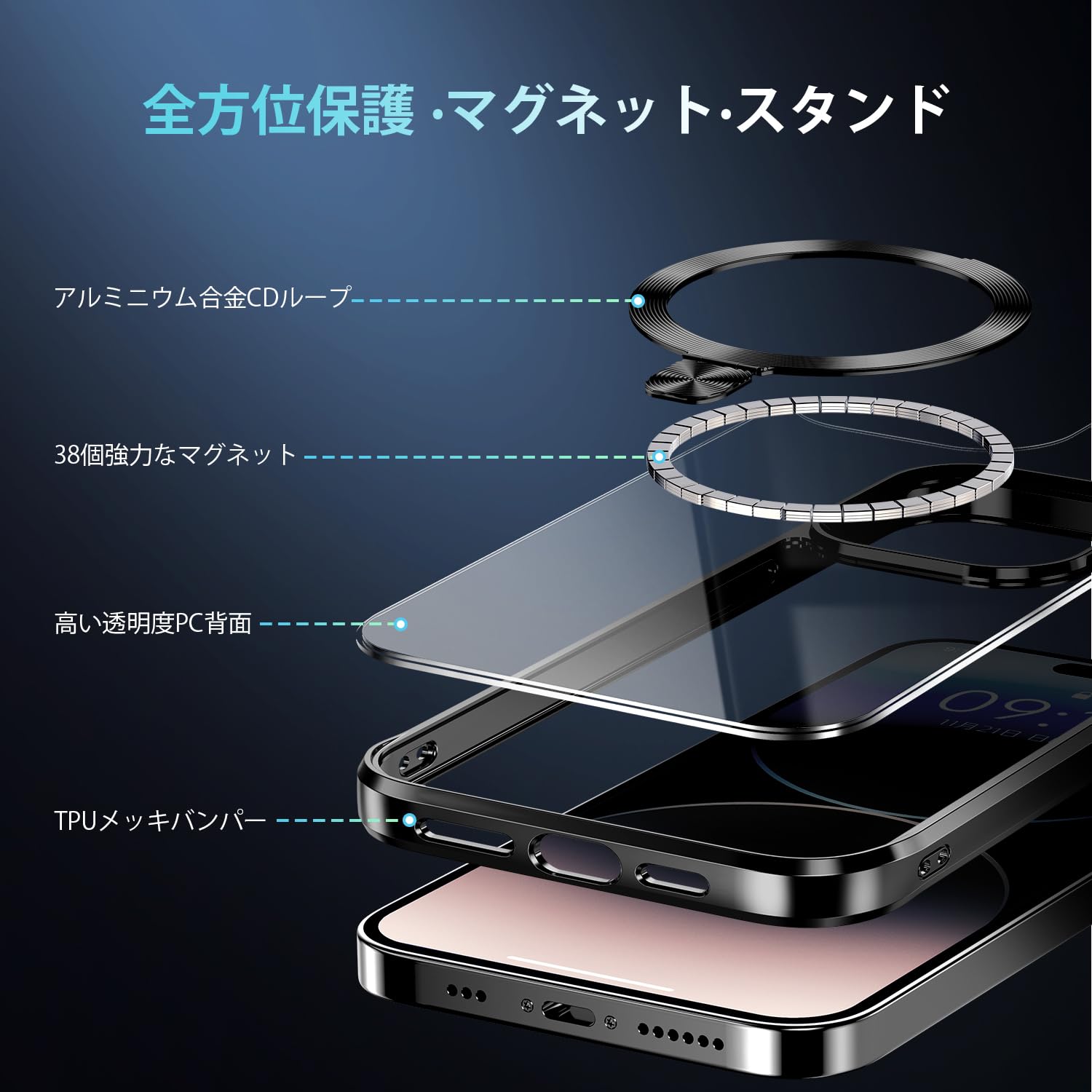 Amazon.co.jp: CSZENMEN【CD MagSafeリング・スタンド一体】iPhone 15