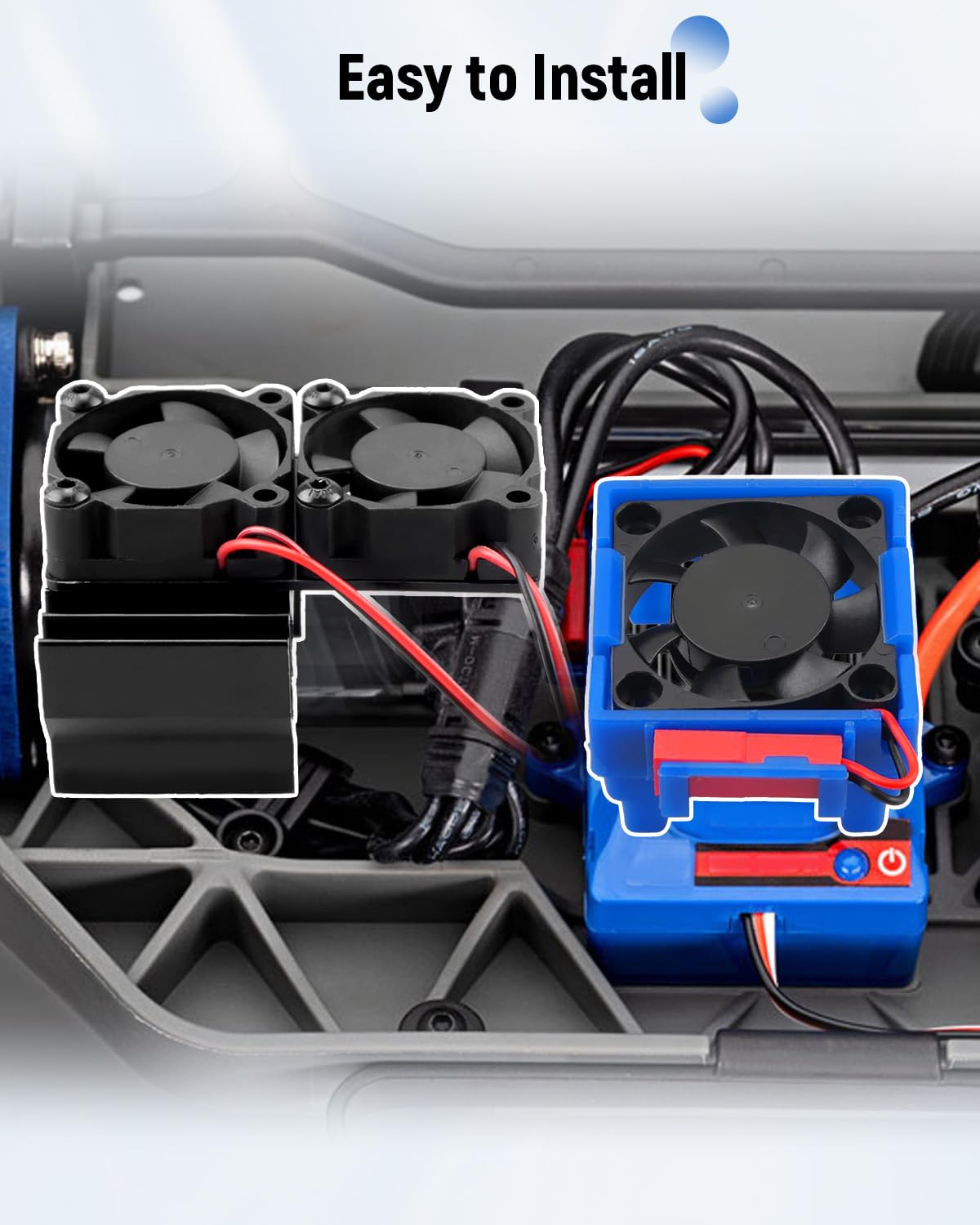 Snapklik.com : VXL-3s ESC Cooling Fan And Motor Dual Fan, Fit For 1/10 ...