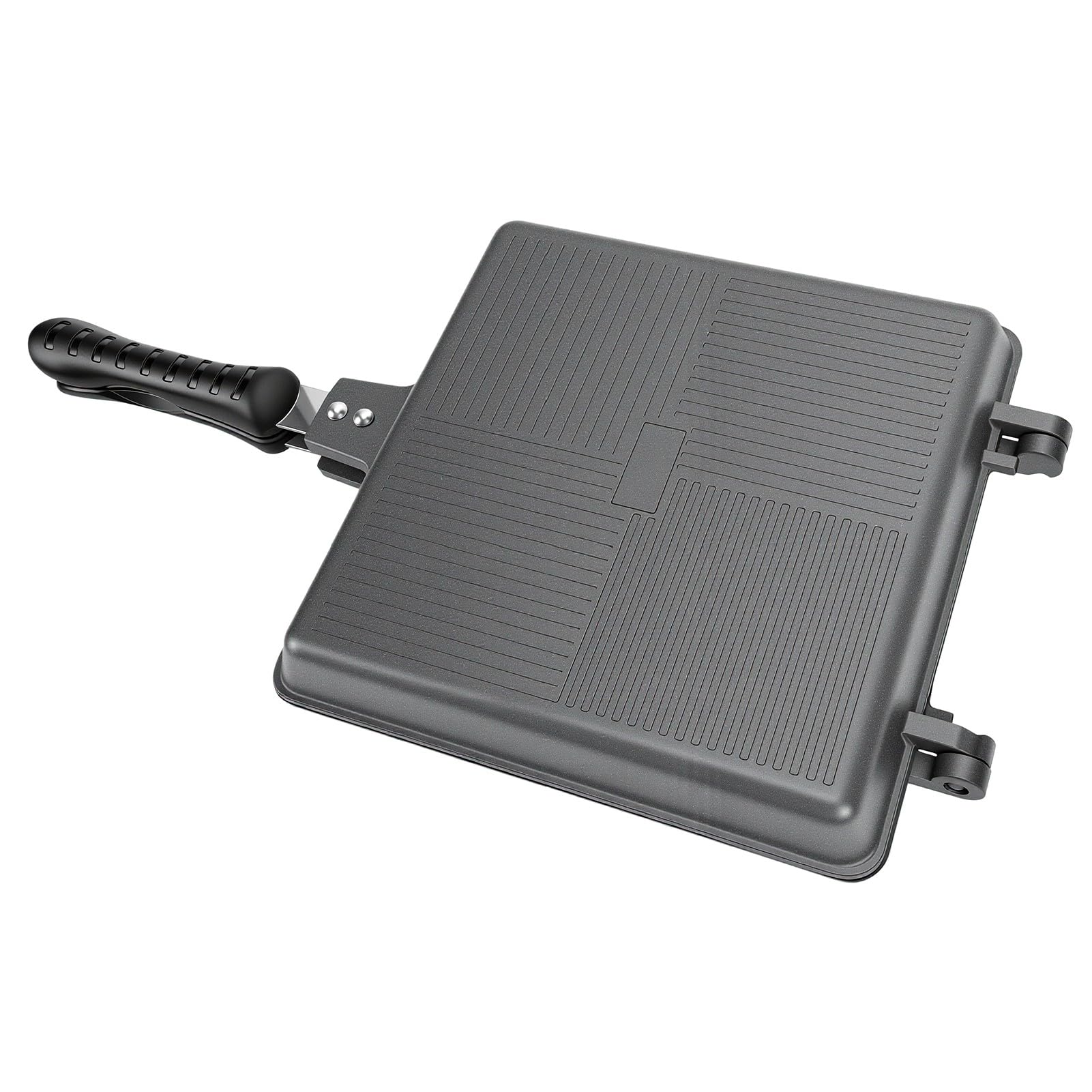Wytrzymała Patelnia Grillowa do Kanapek, 23,9x43,9 Cm Płyta (GRAY)